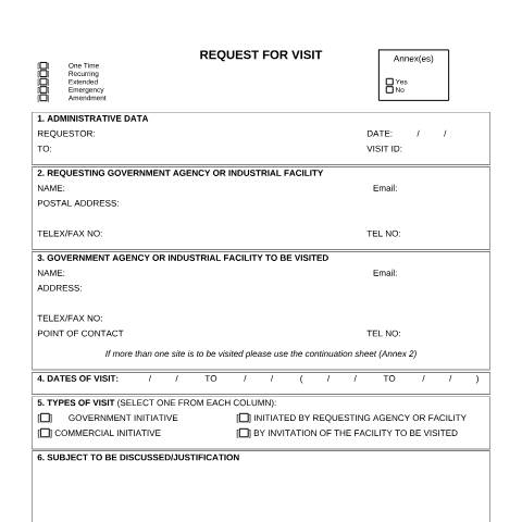 Document preview: International Visits Control Office documentation — Ministry of Defence, United Kingdom