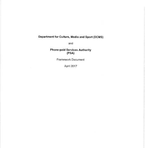 Document preview: Corporate Report: Phone-Paid Services Authority Framework — Department for Science, Innovation and Technology, Department for Digital, Culture, Media & Sport, United Kingdom