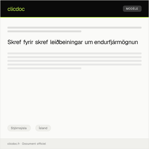 Document preview: Umsókn um endurfjármögnun lífeyrisskuldbindinga — Stjórnsýsla, Ísland