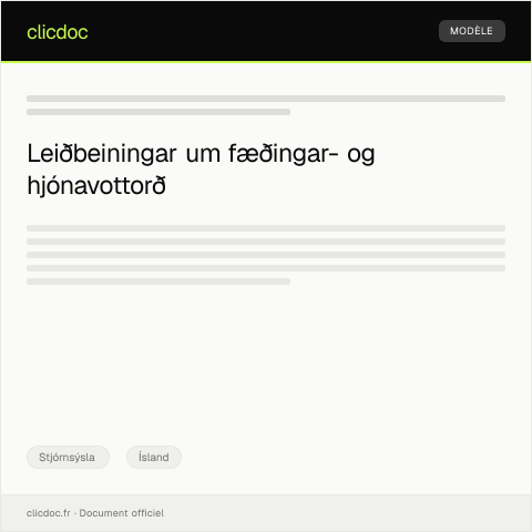 Document preview: Umsókn um fæðingar- eða hjónavottorð — Stjórnsýsla, Ísland