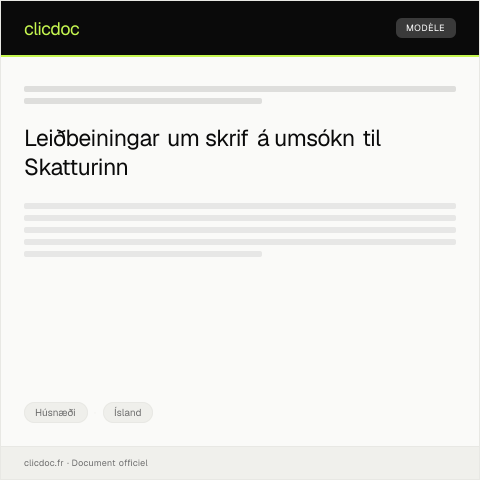 Document preview: Umsókn um húsnæðisskuldbindingar — Húsnæði, Ísland