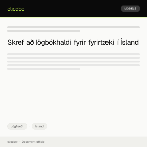 Document preview: Umsókn um löggildingu á lögbókhaldi — Lögfræði, Ísland
