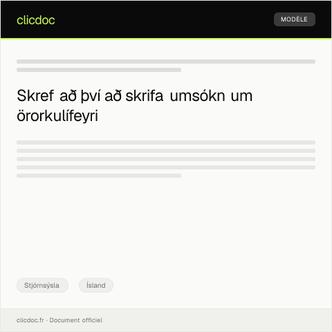 Document preview: Umsókn um örorkulífeyri — Stjórnsýsla, Ísland