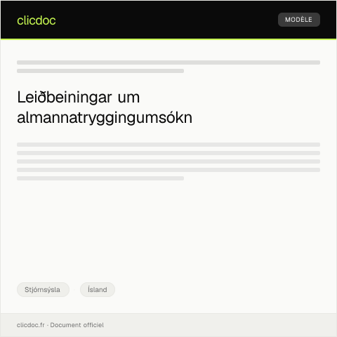 Document preview: Umsókn um staðfestingu á almannatryggingum — Stjórnsýsla, Ísland