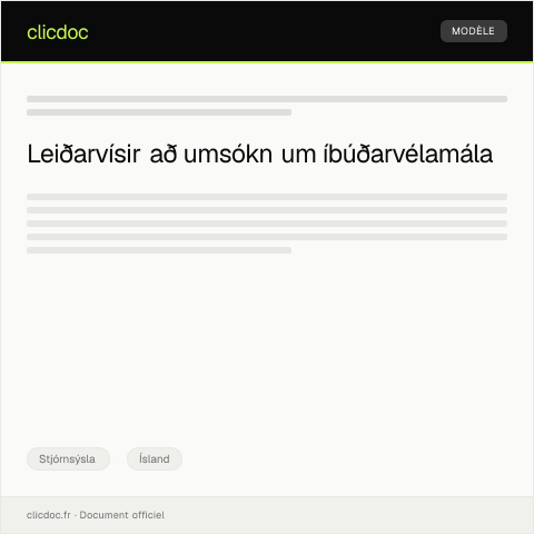 Document preview: Umsókn um viðhald og endurnýjun íbúðarvélamála — Stjórnsýsla, Ísland