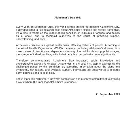 Document preview: Alzheimer 2023 — Document, Mauritius (CERFA n°Alzheimer-2023)