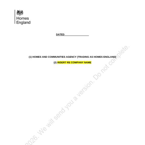 Document preview: Cladding Safety Scheme: grant funding agreement and associated legal documents — Homes England, United Kingdom