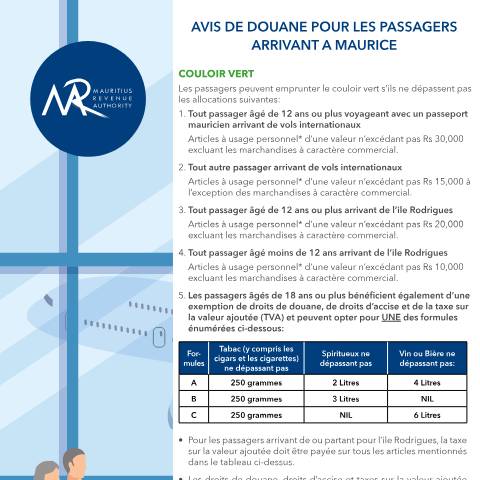 Document preview: French Version — Document, Mauritius (CERFA n°CustomsInformationFr)