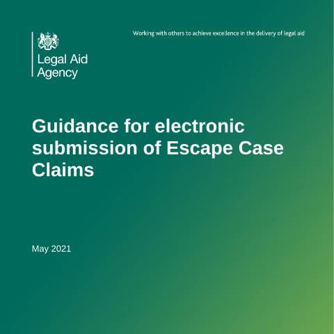 Document preview: EC-CLAIM 1: escape fee case claim form — Legal Aid Agency, United Kingdom