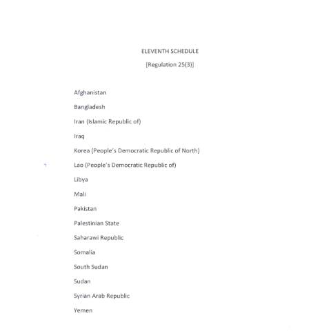 Document preview: Eleventh Schedule New — Reference, Mauritius (CERFA n°Eleventh-Schedule-New)