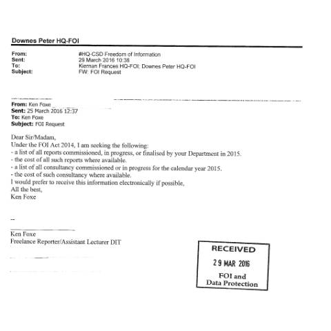 Document preview: FOI Request 16/037 — foi redacted request 16037 — Department of Foreign Affairs, Ireland