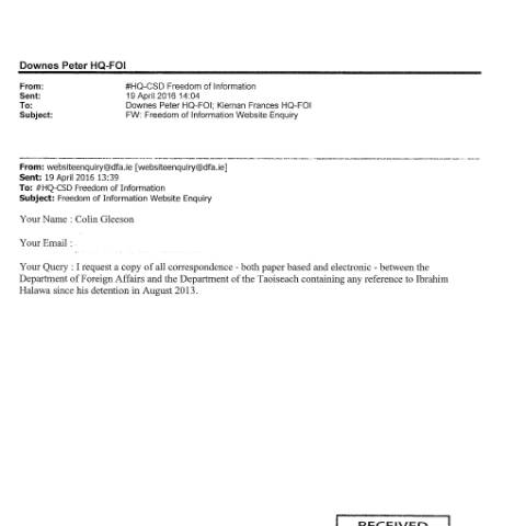 Document preview: FOI Request 16/050 — foi request 16 050 — Department of Foreign Affairs, Ireland