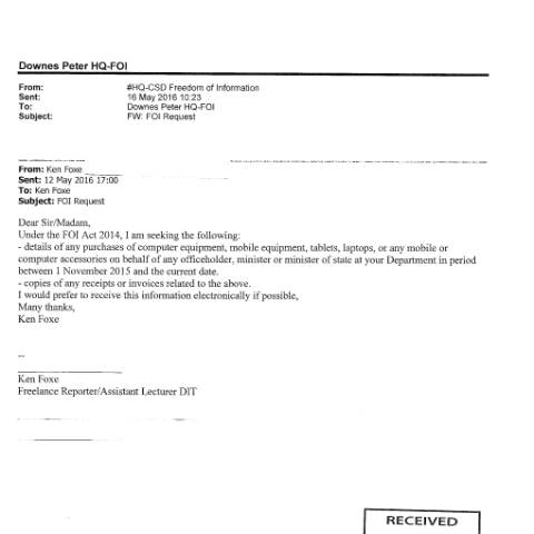Document preview: FOI Request 16/064 — foi request 16064 — Department of Foreign Affairs, Ireland