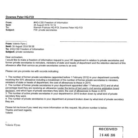 Document preview: FOI Request 16/130 — foi request 16130 — Department of Foreign Affairs, Ireland