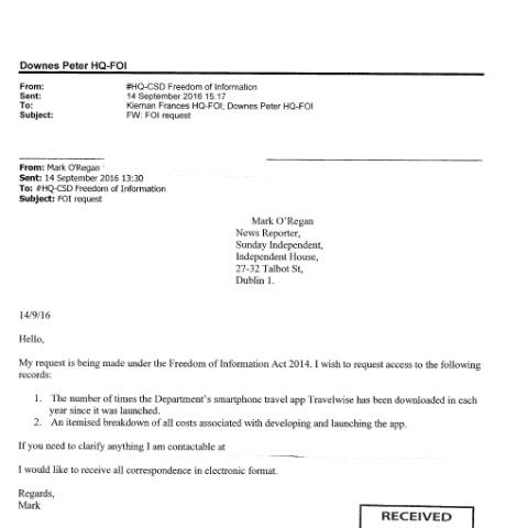 Document preview: FOI Request 16/135 — foi reply request 16135 — Department of Foreign Affairs, Ireland
