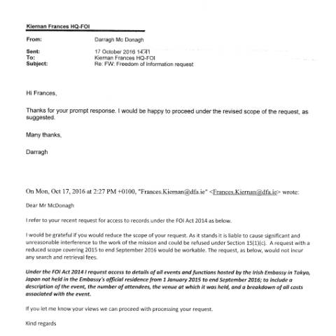 Document preview: FOI Request 16/163 — foi request 16163 — Department of Foreign Affairs, Ireland