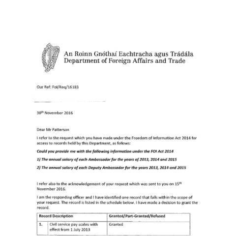 Document preview: FOI Request 16/183 — foi reply 16183 3c09119f 75a6 4c60 bd3b 0ba393b4054d — Department of Foreign Affairs, Ireland (CERFA n°BD3B)