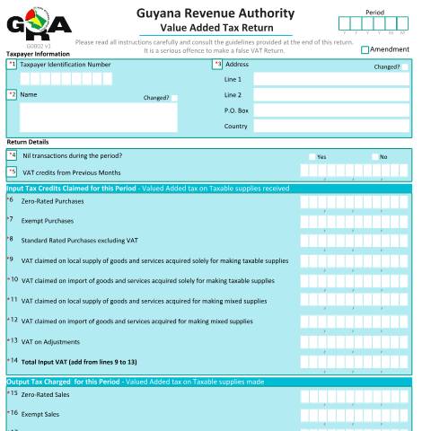 Document preview: G0002 VAT v 1 — VAT, Guyana