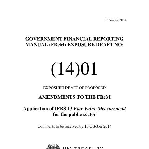 Document preview: FReM exposure drafts — HM Treasury, United Kingdom