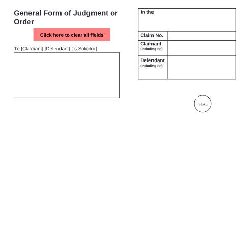 Document preview: File a draft of an order or judgment: Form N24 — HM Courts & Tribunals Service, United Kingdom
