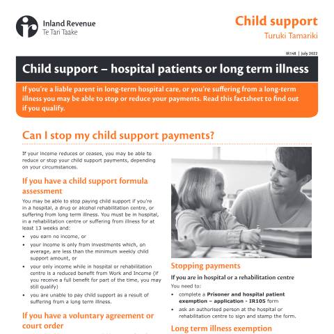 Document preview: IR148 2022 — Child support, New Zealand (CERFA n°IR148)