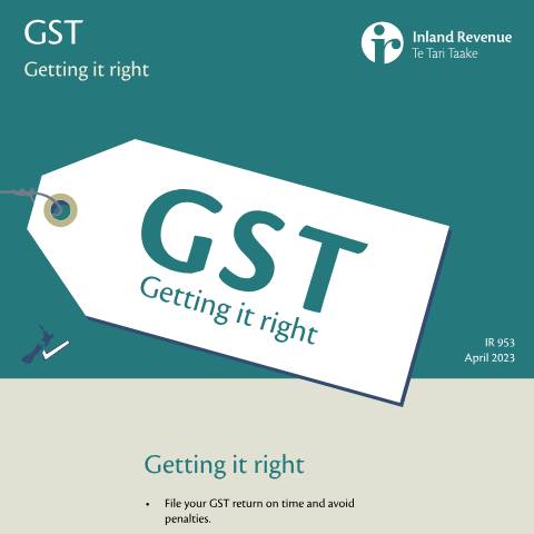 Document preview: GST - Getting it right — GST (goods and services tax), New Zealand (CERFA n°IR953)