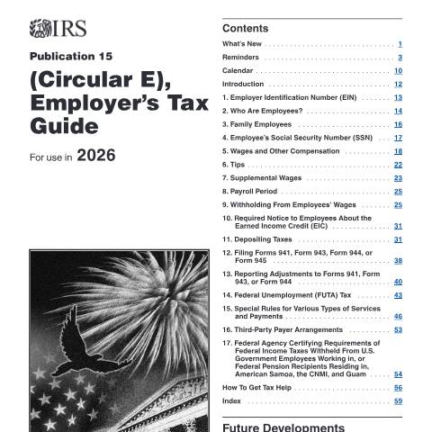 Document preview: IRS Publication p15 — IRS, United States (CERFA n°PUB-15)