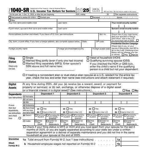 Document preview: IRS Form f1040s — IRS, United States (CERFA n°1040S)