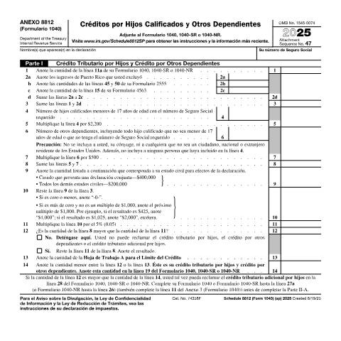 Document preview: IRS Form f1040s8s — IRS, United States (CERFA n°1040S8S)