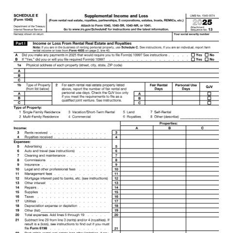 Document preview: IRS Form f1040se — IRS, United States (CERFA n°1040SE)