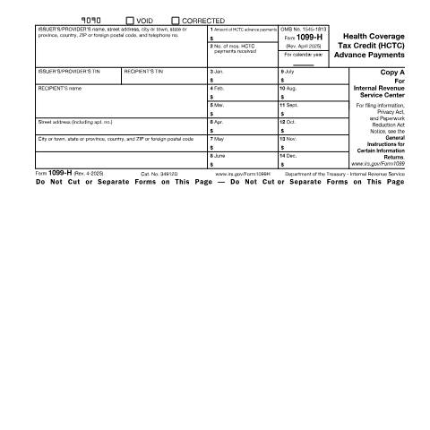 Document preview: IRS Form f1099h — IRS, United States (CERFA n°1099H)