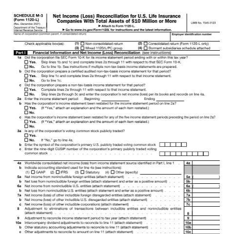 Document preview: IRS Form f1120ls3 — IRS, United States (CERFA n°1120LS3)