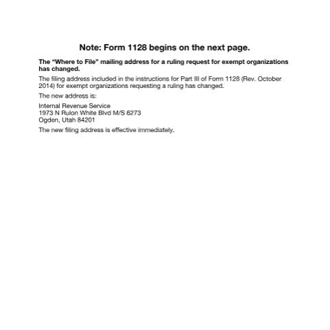 Document preview: IRS Form f1128 — IRS, United States (CERFA n°1128)