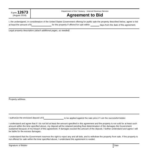 Document preview: IRS Form f12673 — IRS, United States (CERFA n°12673)