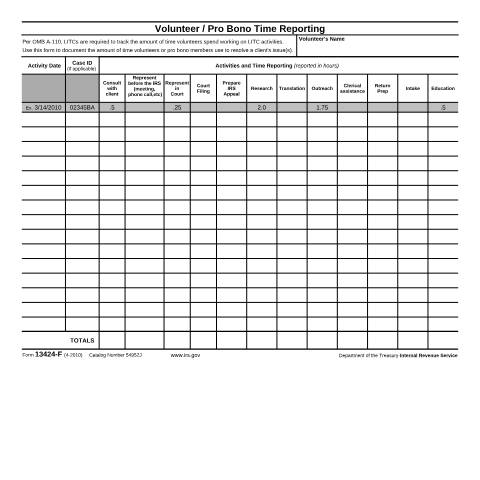 Document preview: IRS Form f13424f — IRS, United States (CERFA n°13424F)