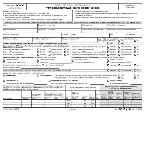 Document preview: IRS Form f13614cl — IRS, United States (CERFA n°13614CL)