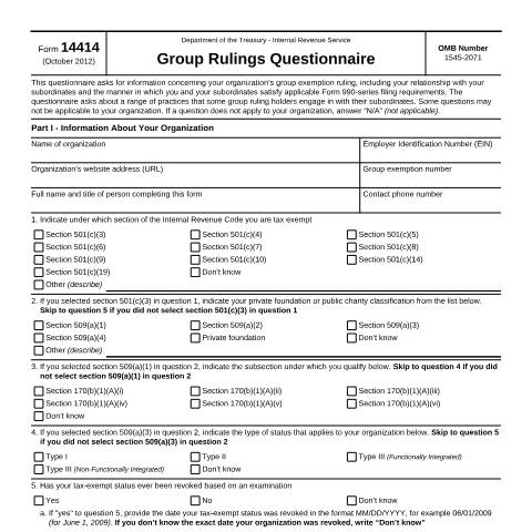 Document preview: IRS Form f14414 — IRS, United States (CERFA n°14414)