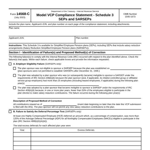 Document preview: IRS Form f14568c — IRS, United States (CERFA n°14568C)