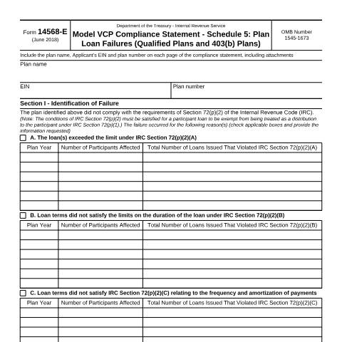 Document preview: IRS Form f14568e — IRS, United States (CERFA n°14568E)