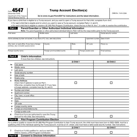 Document preview: IRS Form f4547 — IRS, United States (CERFA n°4547)