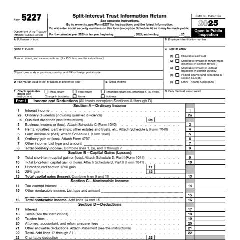 Document preview: IRS Form f5227 — IRS, United States (CERFA n°5227)