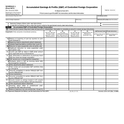 Document preview: IRS Form f5471sj — IRS, United States (CERFA n°5471SJ)