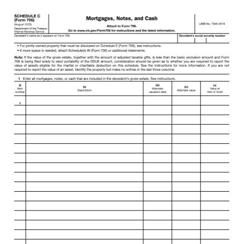 Document preview: IRS Form f706sc — IRS, United States (CERFA n°706SC)
