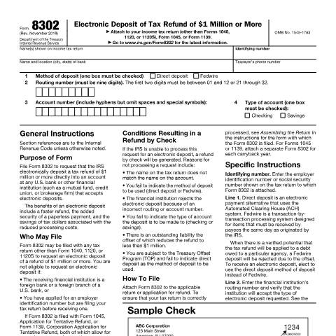 Document preview: IRS Form f8302 — IRS, United States (CERFA n°8302)