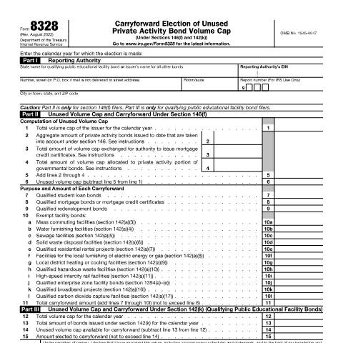 Document preview: IRS Form f8328 — IRS, United States (CERFA n°8328)