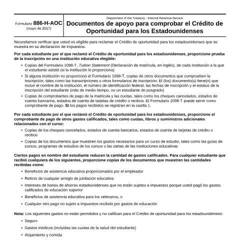 Document preview: IRS Form f886hasp — IRS, United States (CERFA n°886HA)
