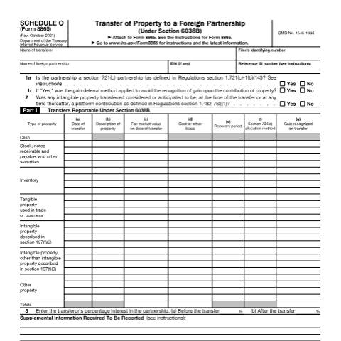 Document preview: IRS Form f8865so — IRS, United States (CERFA n°8865SO)