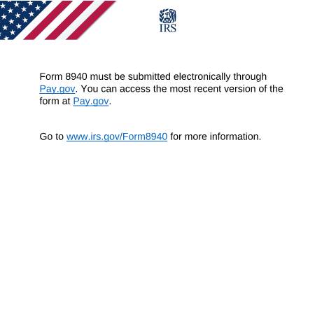 Document preview: IRS Form f8940 — IRS, United States (CERFA n°8940)