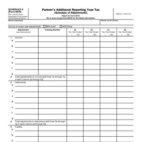 Document preview: IRS Form f8978sa — IRS, United States (CERFA n°8978SA)
