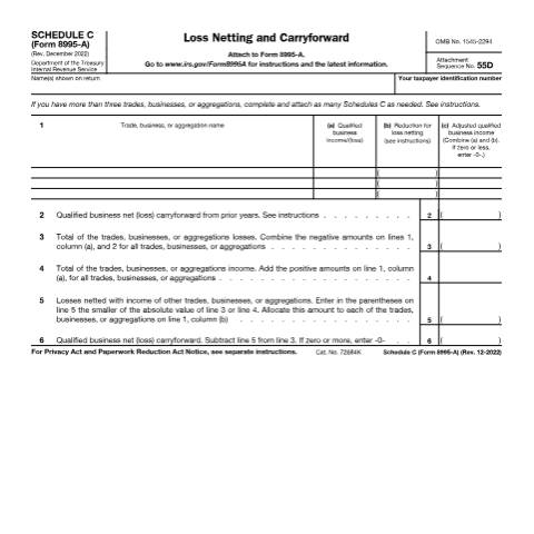 Document preview: IRS Form f8995ac — IRS, United States (CERFA n°8995AC)